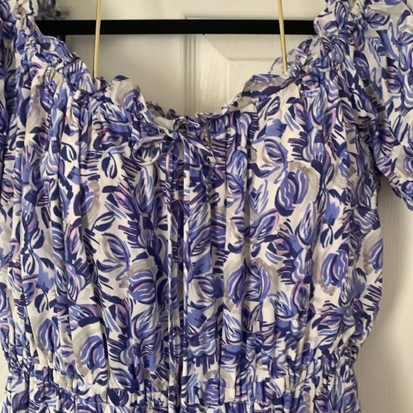 NWT Astr Viona Floral Off the Shoulders Tiered Maxi Size 1X - Picture 4 of 13